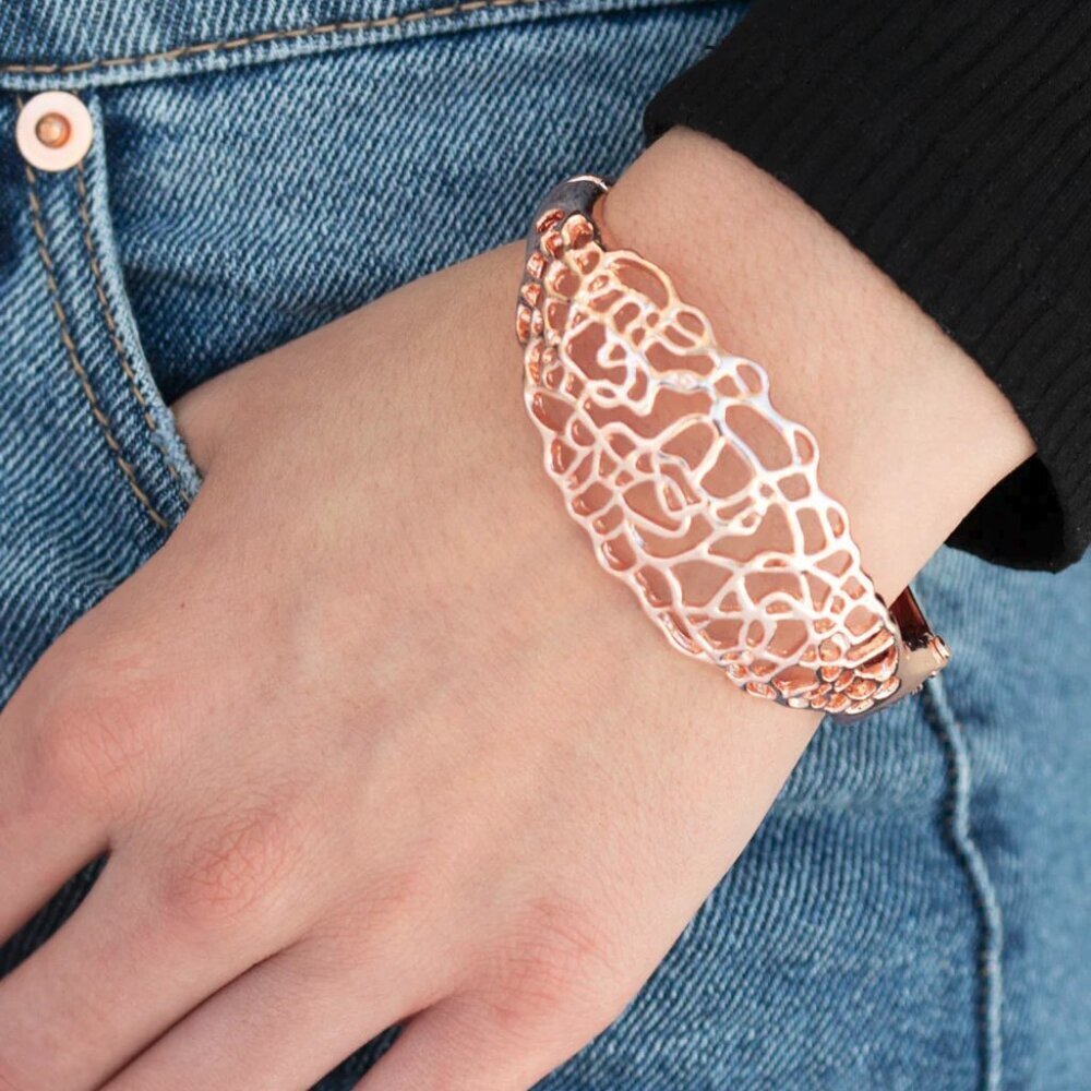Paparazzi Jewelry - Airy Asymmetry - Rose Gold Bracelet - Vintage Piece!!